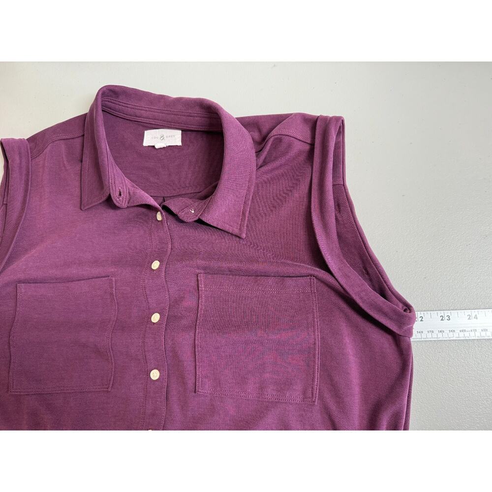 Lou & Grey Modal Blend Romper Womens Large Stretch Drawstring Minimalist Comfy - Picture 8 of 13